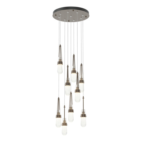 Link Link 9-Light Blown Glass Pendant in Bronze (39|131100-SKT-STND-05-YG0434)