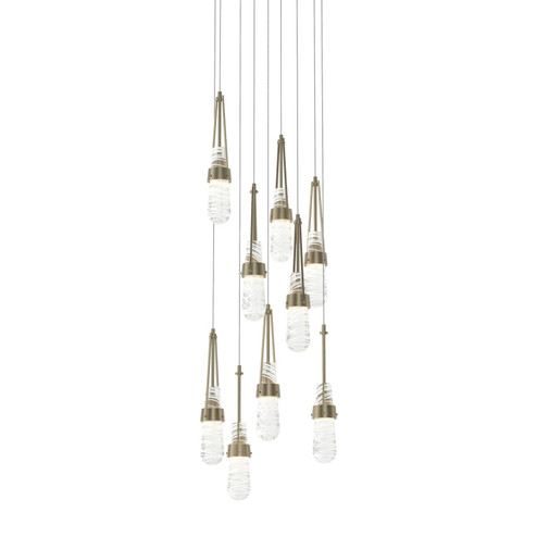 Link Link 9-Light Blown Glass Pendant in Soft Gold (39|131100-SKT-LONG-84-YJ0434)
