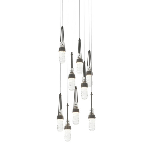 Link Link 9-Light Blown Glass Pendant in Natural Iron (39|131100-SKT-LONG-20-YJ0434)