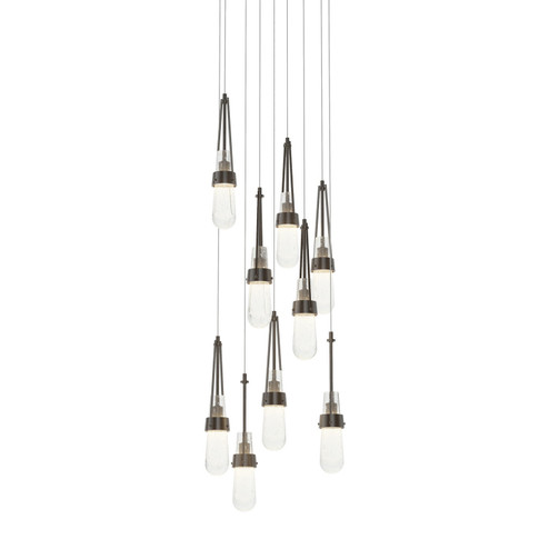 Link Link 9-Light Blown Glass Pendant in Oil Rubbed Bronze (39|131100-SKT-LONG-14-YG0434)