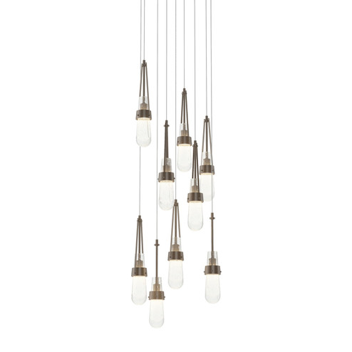 Link Link 9-Light Blown Glass Pendant in Bronze (39|131100-SKT-LONG-05-YG0434)