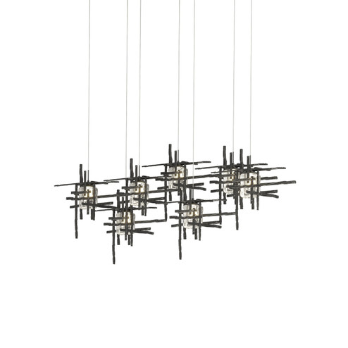 Tura Tura 7-Light Seeded Glass Pendant in Black (39|131095-SKT-LONG-10-II0728)