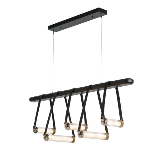 York York Linear 5-Light LED Pendant in Black (39|131053-LED-STND-10-24-LK-WB-ZM0704)