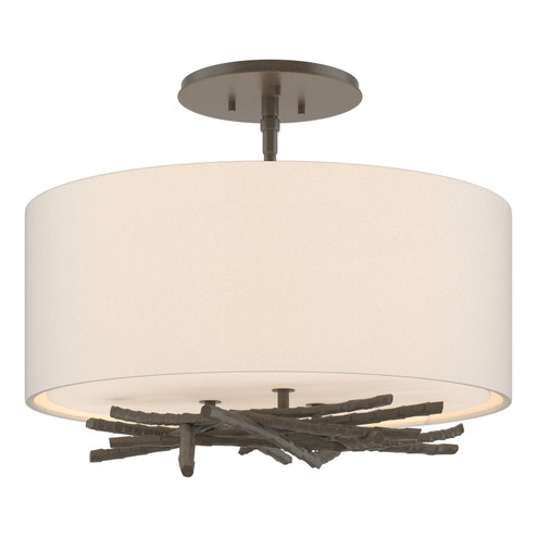 Brindille Three Light Semi-Flush Mount in Dark Smoke (39|127660-SKT-07-SE1505)