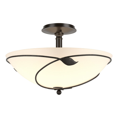 Leaf Three Light Semi Flush Mount in Oil Rubbed Bronze (39|126732-SKT-14-GG0052)