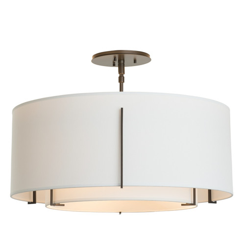 Exos Exos Double Shade Semi-Flush in Dark Smoke (39|126503-SKT-07-SF1590-SF2290)