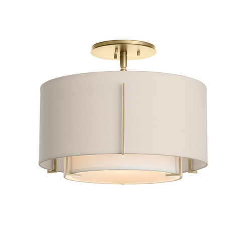 Exos Exos Small Double Shade Semi-Flush in Modern Brass (39|126501-SKT-86-SF1099-SE1590)