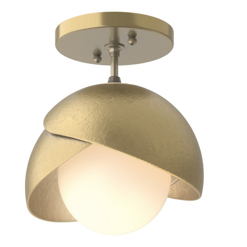 Brooklyn Brooklyn 1-Light Double Shade Semi-Flush in Modern Brass (39|121377-SKT-86-86-GG0711)