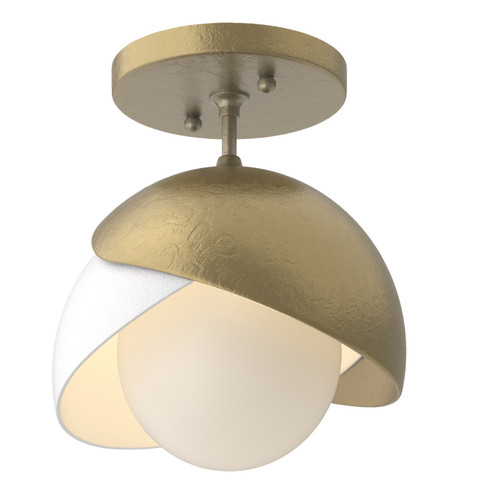 Brooklyn Brooklyn 1-Light Double Shade Semi-Flush in Modern Brass (39|121377-SKT-86-02-GG0711)