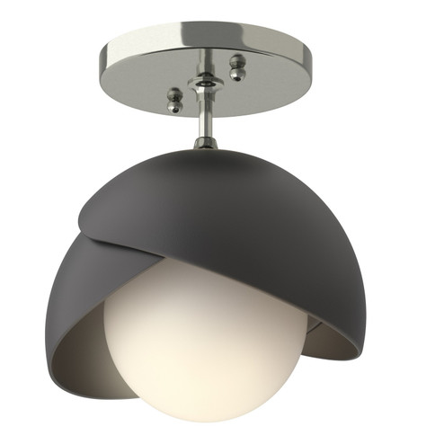 Brooklyn Brooklyn 1-Light Double Shade Semi-Flush in Sterling (39|121377-SKT-85-10-GG0711)