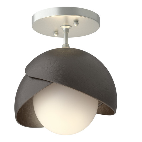 Brooklyn Brooklyn 1-Light Double Shade Semi-Flush in Vintage Platinum (39|121377-SKT-82-14-GG0711)