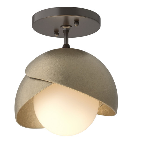 Brooklyn Brooklyn 1-Light Double Shade Semi-Flush in Oil Rubbed Bronze (39|121377-SKT-14-84-GG0711)