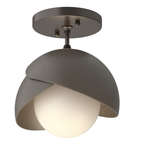 Brooklyn Brooklyn 1-Light Double Shade Semi-Flush in Oil Rubbed Bronze (39|121377-SKT-14-07-GG0711)