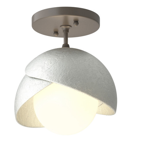Brooklyn Brooklyn 1-Light Double Shade Semi-Flush in Dark Smoke (39|121377-SKT-07-82-GG0711)