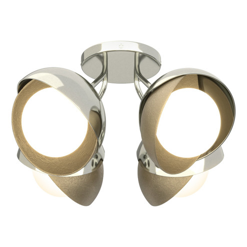 Brooklyn Four Light Semi-Flush Mount in Sterling (39|121376-SKT-85-84-GG0711)