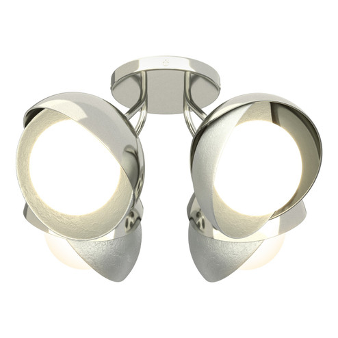 Brooklyn Brooklyn 4-Light Double Shade Semi-Flush in Sterling (39|121376-SKT-85-82-GG0711)
