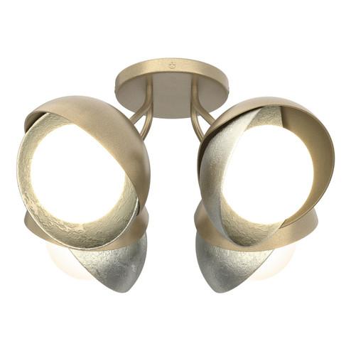 Brooklyn Brooklyn 4-Light Double Shade Semi-Flush in Soft Gold (39|121376-SKT-84-85-GG0711)