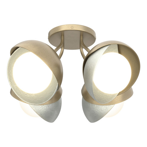 Brooklyn Brooklyn 4-Light Double Shade Semi-Flush in Soft Gold (39|121376-SKT-84-82-GG0711)