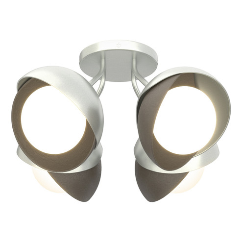 Brooklyn Brooklyn 4-Light Double Shade Semi-Flush in Vintage Platinum (39|121376-SKT-82-07-GG0711)