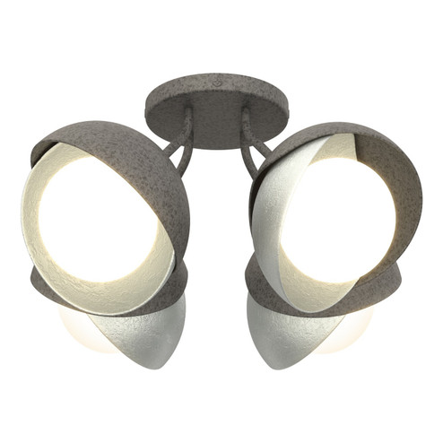 Brooklyn Four Light Semi-Flush Mount in Natural Iron (39|121376-SKT-20-82-GG0711)