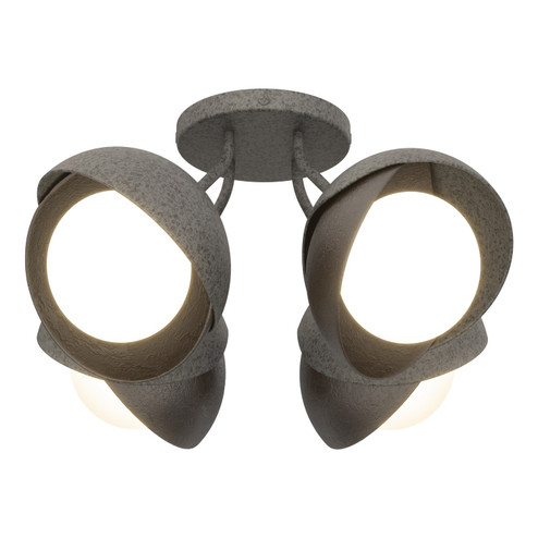 Brooklyn Brooklyn 4-Light Double Shade Semi-Flush in Natural Iron (39|121376-SKT-20-14-GG0711)