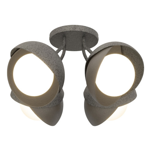 Brooklyn Brooklyn 4-Light Double Shade Semi-Flush in Natural Iron (39|121376-SKT-20-07-GG0711)