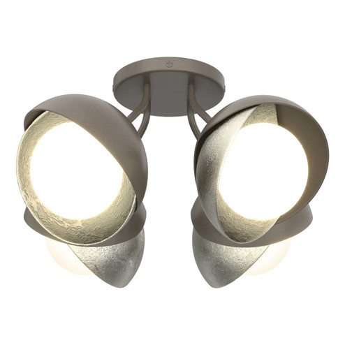 Brooklyn Brooklyn 4-Light Double Shade Semi-Flush in Dark Smoke (39|121376-SKT-07-85-GG0711)
