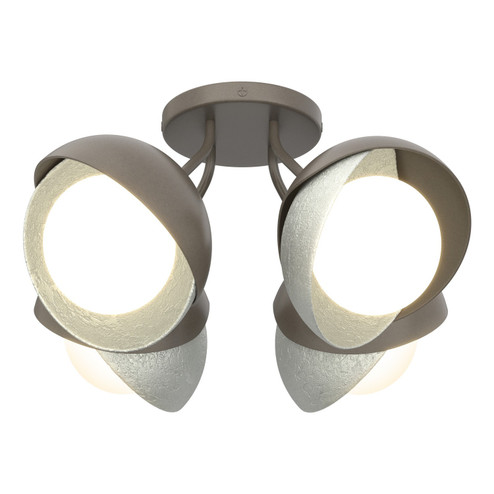 Brooklyn Brooklyn 4-Light Double Shade Semi-Flush in Dark Smoke (39|121376-SKT-07-82-GG0711)