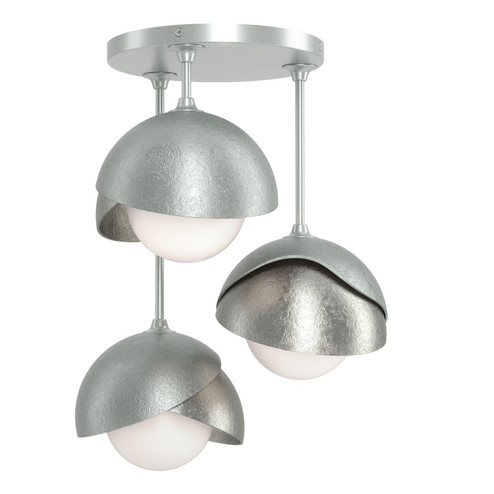Brooklyn Brooklyn 3-Light Double Shade Semi-Flush in Vintage Platinum (39|121374-SKT-82-85-GG0711)