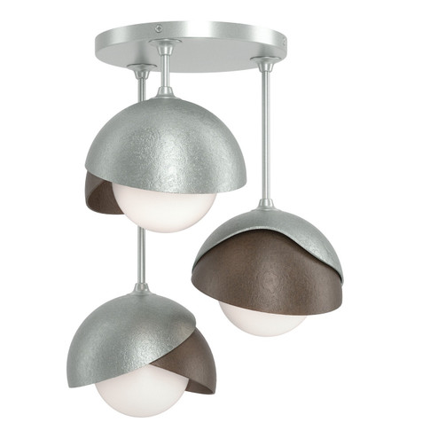 Brooklyn Brooklyn 3-Light Double Shade Semi-Flush in Vintage Platinum (39|121374-SKT-82-05-GG0711)