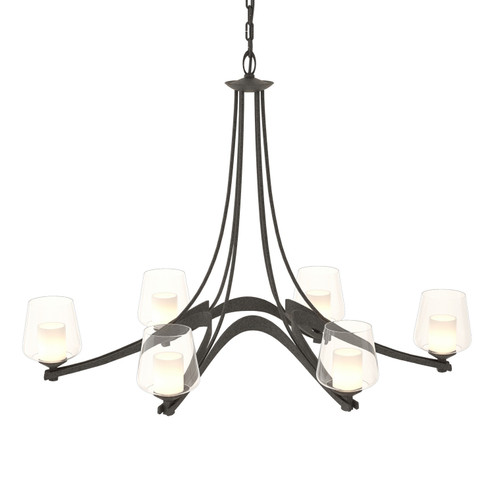 Ribbon Oval Ribbon 6 Arm Chandelier in Natural Iron (39|104116-SKT-20-ZU0291)