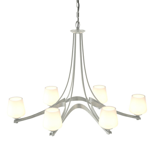 Ribbon Oval Ribbon 6 Arm Chandelier in Vintage Platinum (39|104106-SKT-82-GG0236)
