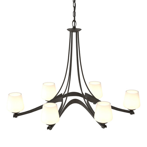 Ribbon Six Light Chandelier in Oil Rubbed Bronze (39|104106-SKT-14-GG0236)