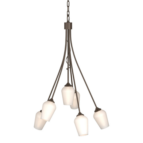 Flora Six Light Chandelier in Bronze (39|103043-SKT-05-GG0303)