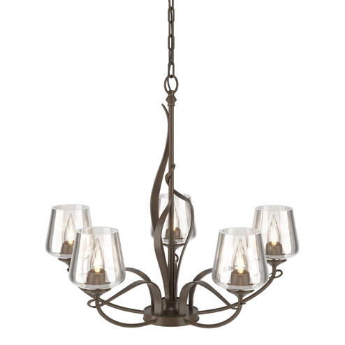 Flora Five Light Chandelier in Bronze (39|103040-SKT-05-ZM0236)