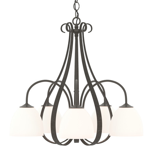 Sweeping Taper Sweeping Taper 5 Arm Chandelier in Dark Smoke (39|101445-SKT-07-GG0001)