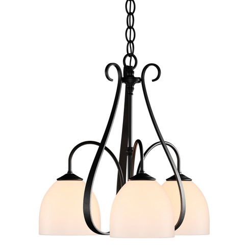 Sweeping Taper Sweeping Taper 3 Arm Chandelier in Black (39|101441-SKT-10-GG0001)