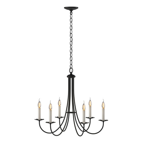 Simple Lines Simple Sweep 6 Arm Chandelier in Black (39|101160-SKT-10)