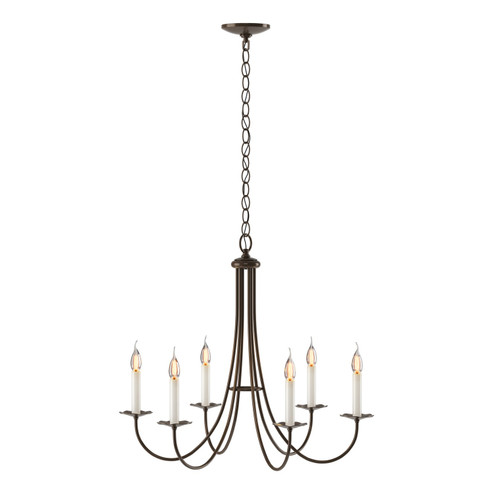 Simple Lines Simple Sweep 6 Arm Chandelier in Bronze (39|101160-SKT-05)