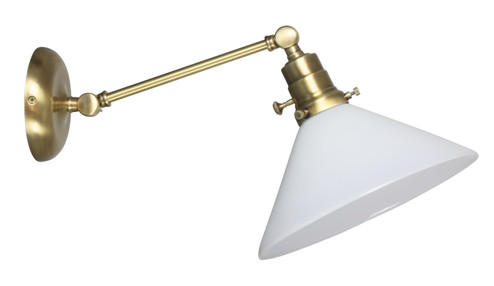 Otis One Light Wall Sconce in Antique Brass (30|OT675-AB-WT)