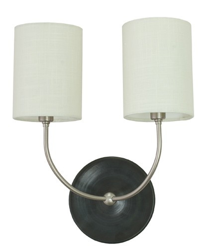 Scatchard Two Light Wall Lamp in Black Matte and Satin Nickel (30|GS775-2-SNBM)