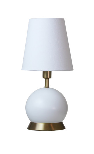 Geo One Light Table Lamp in White w/Weathered Brass (30|GEO106)