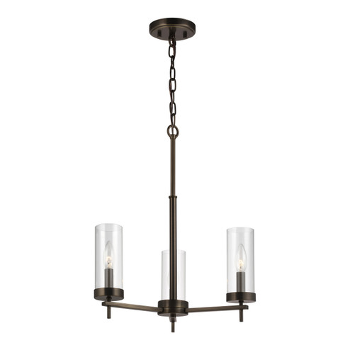 Zire Three Light Chandelier in Brushed Oil Rubbed Bronze (454|3190303EN-778)