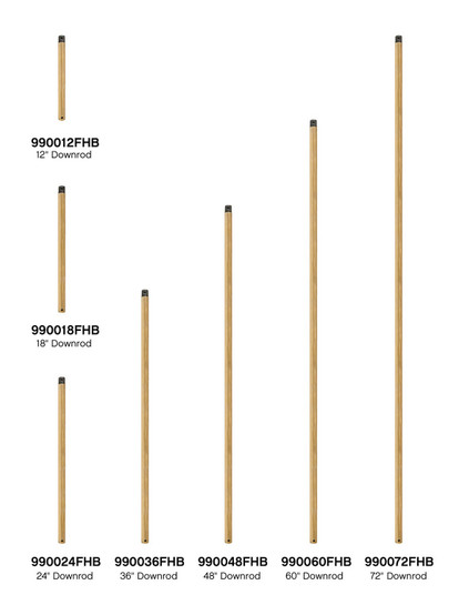 24'' Downrod Downrod in Heritage Brass (13|990024FHB)