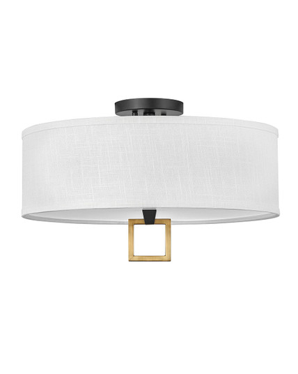 Link Off White LED Foyer Pendant in Black (13|41808BK)