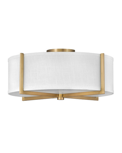 Axis Off White LED Semi-Flush Mount in Heritage Brass (13|41708HB)