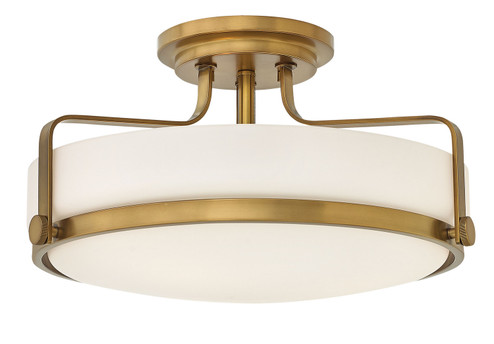 Harper LED Semi-Flush Mount in Heritage Brass (13|3643HB)