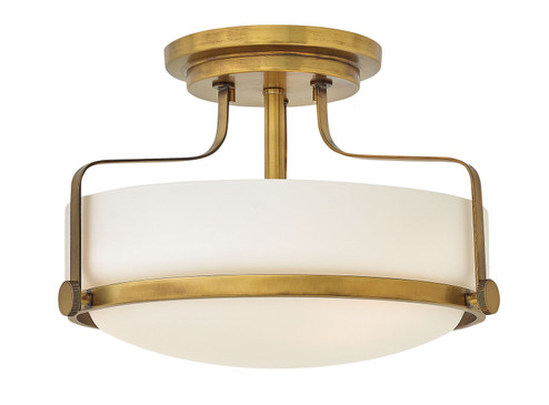 Harper LED Semi-Flush Mount in Heritage Brass (13|3641HB)