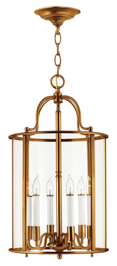 Gentry LED Foyer Pendant in Heirloom Brass (13|3478HR)