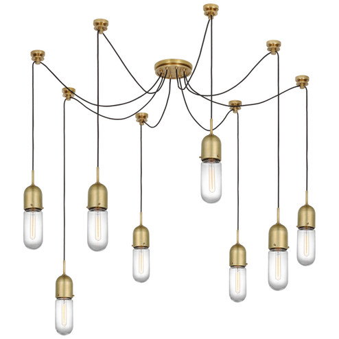 Junio LED Pendant in Hand-Rubbed Antique Brass (268|TOB 5645HAB-CG-8)